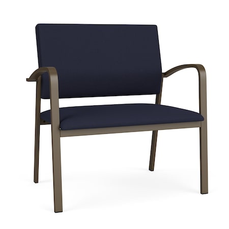Lesro Newport Bariatric Chair Metal Frame, Bronze, OH Navy Upholstery NP1401